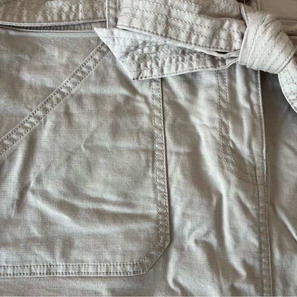 Kersh Khaki Belted Skirt Size M Cotton Tencel Stretch Pockets Casual Workwear - Picture 6 of 14